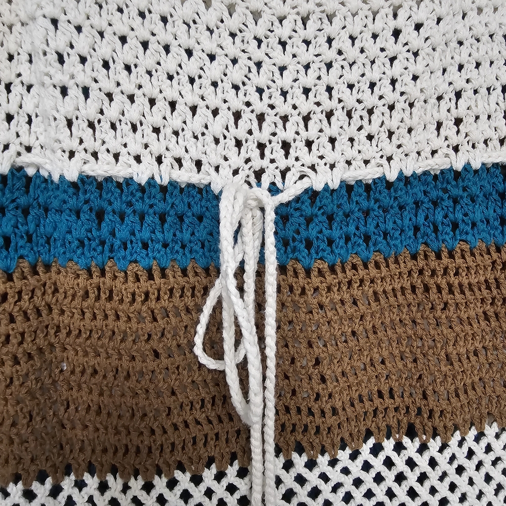Old Navy Crochet Camisole in Cream, Brown, and Blue - Picture 3 of 5